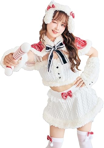 【新品】うさ耳チェックランジェリーサンタ マリームーン コスプレ衣装 セクシー 61oBkfL+dJL._AC_SX342_.jpg